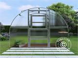 Växthus polykarbonat TITAN Arch 280, 6m², 3x2m, Silver