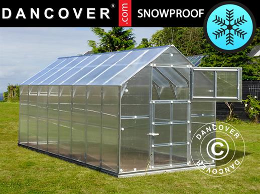 Greenhouse polycarbonate TITAN Classic 480, 9.7 m², 2.35x4.12 m, Silver