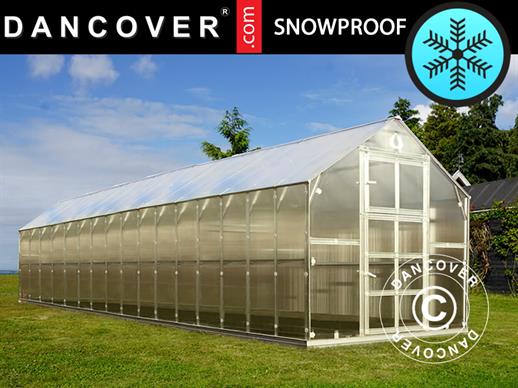 Greenhouse polycarbonate TITAN Classic 480, 19.1 m², 2.35x8.12 m, Silver