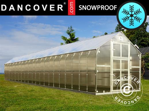 Greenhouse polycarbonate TITAN Classic 480, 23.8 m², 2.35x10.12 m, Silver