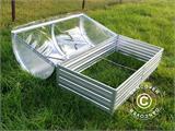 Raised Garden Bed w/Arched PVC Cover, 0.75x1.5x0.75 m, Silver