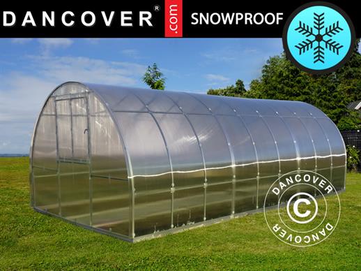 Greenhouse polycarbonate TITAN Arch+ 320, 24 m², 3x8 m, Silver