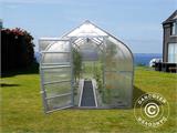 Drivhus polycarbonat TITAN Dome 320, 20m², 2,5x8m, Sølv Drivhus polycarbonat TITAN Dome 320, 20m², 2,5x8m, Sølv