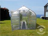 Serre en polycarbonate TITAN Dome 320, 20m², 2,5x8m, Argent