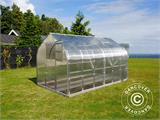 Drivhus polycarbonat TITAN Dome 320, 20m², 2,5x8m, Sølv Drivhus polycarbonat TITAN Dome 320, 20m², 2,5x8m, Sølv