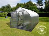 Drivhus polycarbonat TITAN Dome 320, 20m², 2,5x8m, Sølv Drivhus polycarbonat TITAN Dome 320, 20m², 2,5x8m, Sølv