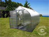 Greenhouse polycarbonate TITAN Dome 320, 30 m², 2.5x12 m, Silver