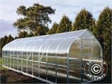Växthus polykarbonat TITAN Dome 320, 30m², 2,5x12m, Silver