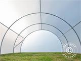 Polytunnel drivhus 4x6m, 24m², 150Mic, Transparent