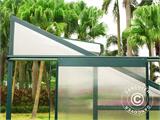 Lean-to Greenhouse Polycarbonate ZEN 3.1 m², 1.27x2.44x2.12 m w/base, Green