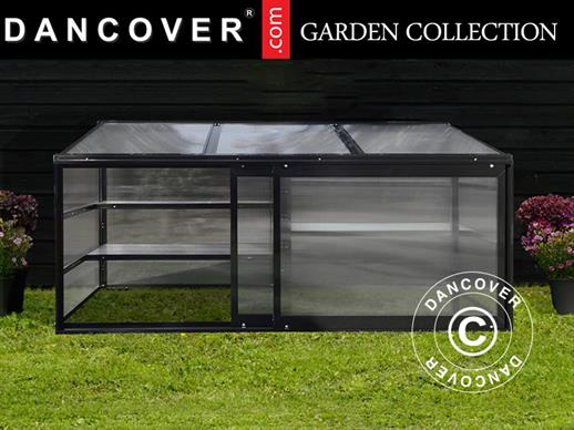 Mini Greenhouse Cold frame 0.61x1.83x0.86 m, 1.12 m², Black