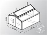 Mini Invernadero de suelo 0,9x1,2x0,57m, 1,08m², Negro