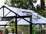 Greenhouse Glass/Polycarbonate ZEN 4.73 m², 2.5x1.89x2.28 m, Black