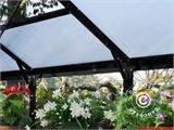 Greenhouse Glass/Polycarbonate ZEN 4.73 m², 2.5x1.89x2.28 m, Black