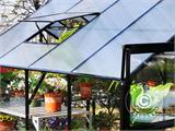 Greenhouse Glass/Polycarbonate ZEN 7.78 m², 2.5x3.11x2.28 m, Black