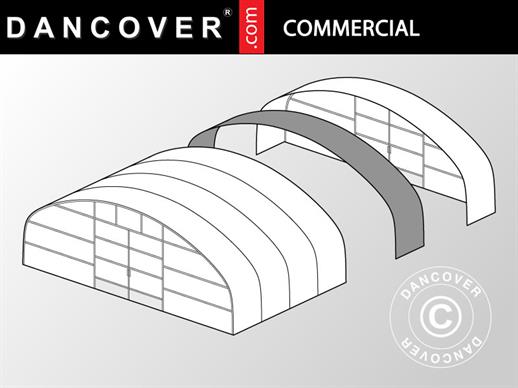 Commercial greenhouse tunnel extension, 12x2x3.95 m, Transparent
