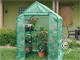 Polytunnel greenhouse 1.4x1.4x1.95 m, 1.96 m², Green