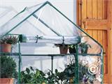 Polytunnel greenhouse w/8 shelves, 0.73x1.4x2 m, 1 m², Green/Transparent