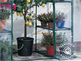 Polytunnel greenhouse w/8 shelves, 0.73x1.4x2 m, 1 m², Green/Transparent
