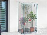 Lean-to greenhouse, 0.7x1x1.7/1.9 m, 0.7 m², Green/Transparent