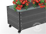 Planter box w/wheels incl. self-watering capillary box, 0.5x0.9x0.36 m, Anthracite