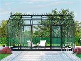 Orangery/Greenhouse Glass 16.5 m², 4.45x3.71x3.16 m w/base and cresting, Black