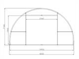 Invernadero de policarbonato Strong NOVA 24m², 4x6m, Plateado