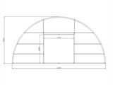 Invernadero de policarbonato Strong NOVA 48m², 6x8m, Plateado