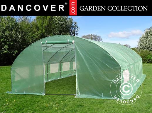 Polytunnel Greenhouse 4x6.6x2 m, 26.4 m², Green