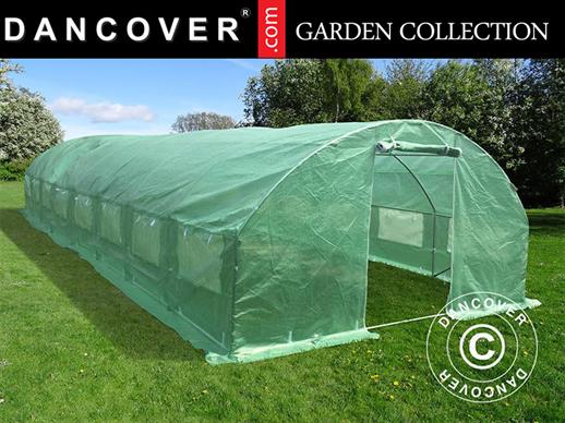 Polytunnel Greenhouse 4x10.6x2 m, 42.4 m², Green
