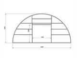 Invernadero de policarbonato, Strong NOVA 72m², 6x12m, Plateado
