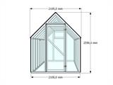 Gewächshaus aus Holz Aigle, 2,1x4,15x2,59m, 8,7m², Natur