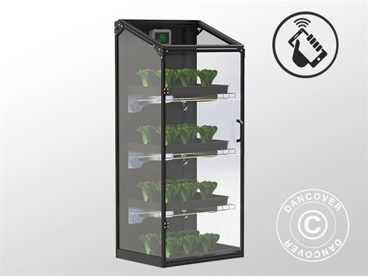 Smart propagator mini greenhouse Sprout S8, Harvst, 0.7x0.49x1.5 m, Black