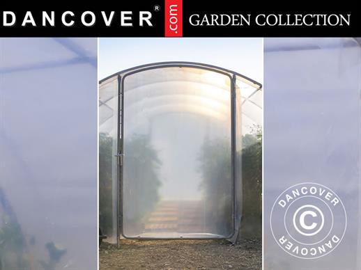 Hinged door w/frame for polytunnel greenhouse, 1.45x2.25 m, Transparent, 1pc.