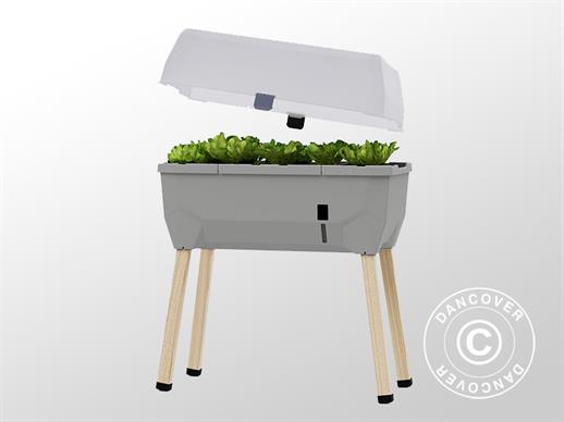 Raised bed, SAMMY SALAD, w/cover and water tank, Light Grey