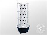 Wieża do uprawy hydroponicznej z diodą LED, 0,8x0,8x1,7m, Biała