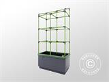 Planter box CityJungle incl. winter cover, self-watering box, 62x33x128 cm, Anthracite