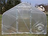 Polytunnel Greenhouse SEMI PRO 4x10x2.40 m, Durchsichtig