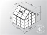 Greenhouse polycarbonate Harmony 3.4 m², Palram/Canopia, 1.85x1.86x2.08 m, Silver