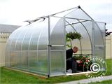 Greenhouse polycarbonate BELLA, 8.86 m², 2.44x3.63x2.19 m, Silver