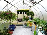 Greenhouse polycarbonate BELLA, 8.86 m², 2.44x3.63x2.19 m, Silver
