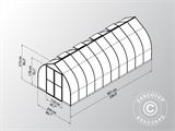 Greenhouse polycarbonate BELLA, 14.66 m², 2.44x6.01x2.19 m, Silver