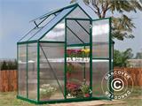 Greenhouse polycarbonate 2.3 m², 1.85x1.26x2.08 m, Green