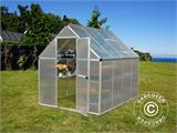 Greenhouse polycarbonate 4.6 m², 1.85x2.47x2.08 m, Silver