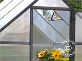 Greenhouse polycarbonate 5.7 m², 1.85x3.06x2.08 m, Grey