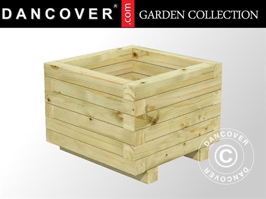 Wooden Planter box, 0.4x0.4x0.31 m, Natural ONLY 2 PCS. LEFT