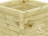 Canteiro de madeira, 0,4x0,4x0,31m, Natural APENAS 2 UNID. RESTANTE