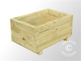 Wooden Planter box, 0.6x0.4x0.31 m, Natural ONLY 1 PCS. LEFT