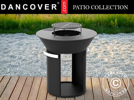 Fire Bowl w/Wood Storage, Ø93x98 cm, Black