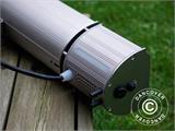 Infrarød terrassevarmer BONAIRE m/fjernkontroll og Bluetooth-høyttaler, 2000 W, grå